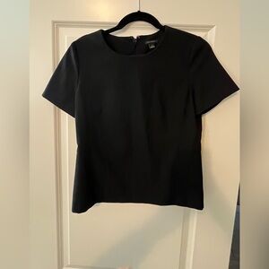 Ann Taylor Elegant Black Short Sleeve Top